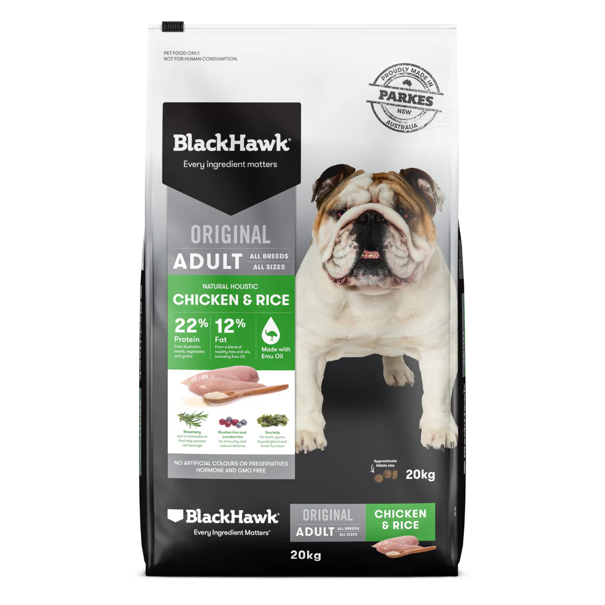 BLACKHAWK Chicken And Rice Adult Dog Food 3kg & 10kg