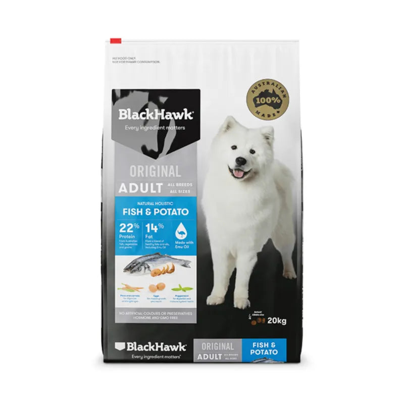 BLACKHAWK Adult Fish and Potato Dog Food