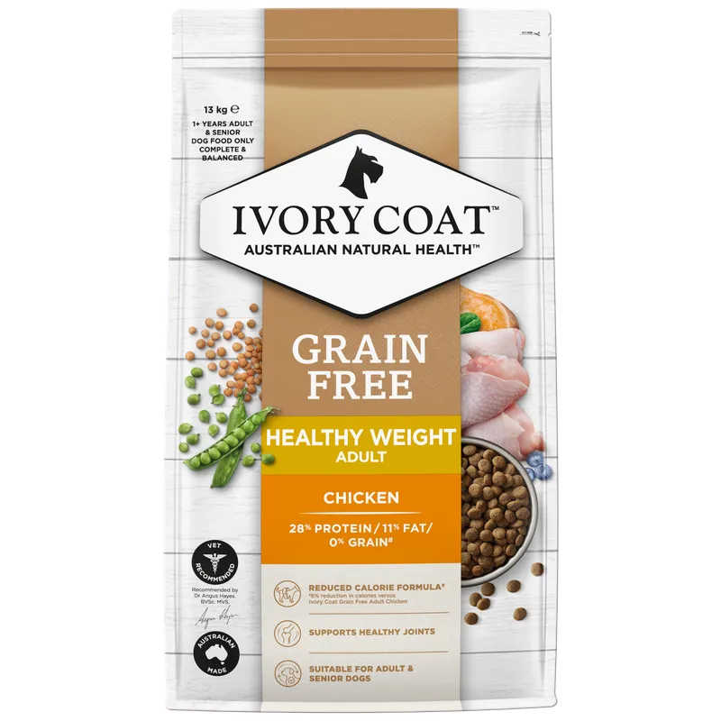Ivory Coat Grain Free Healthy Weight Chicken Dog Food 13kg Australian made premium dry dog food