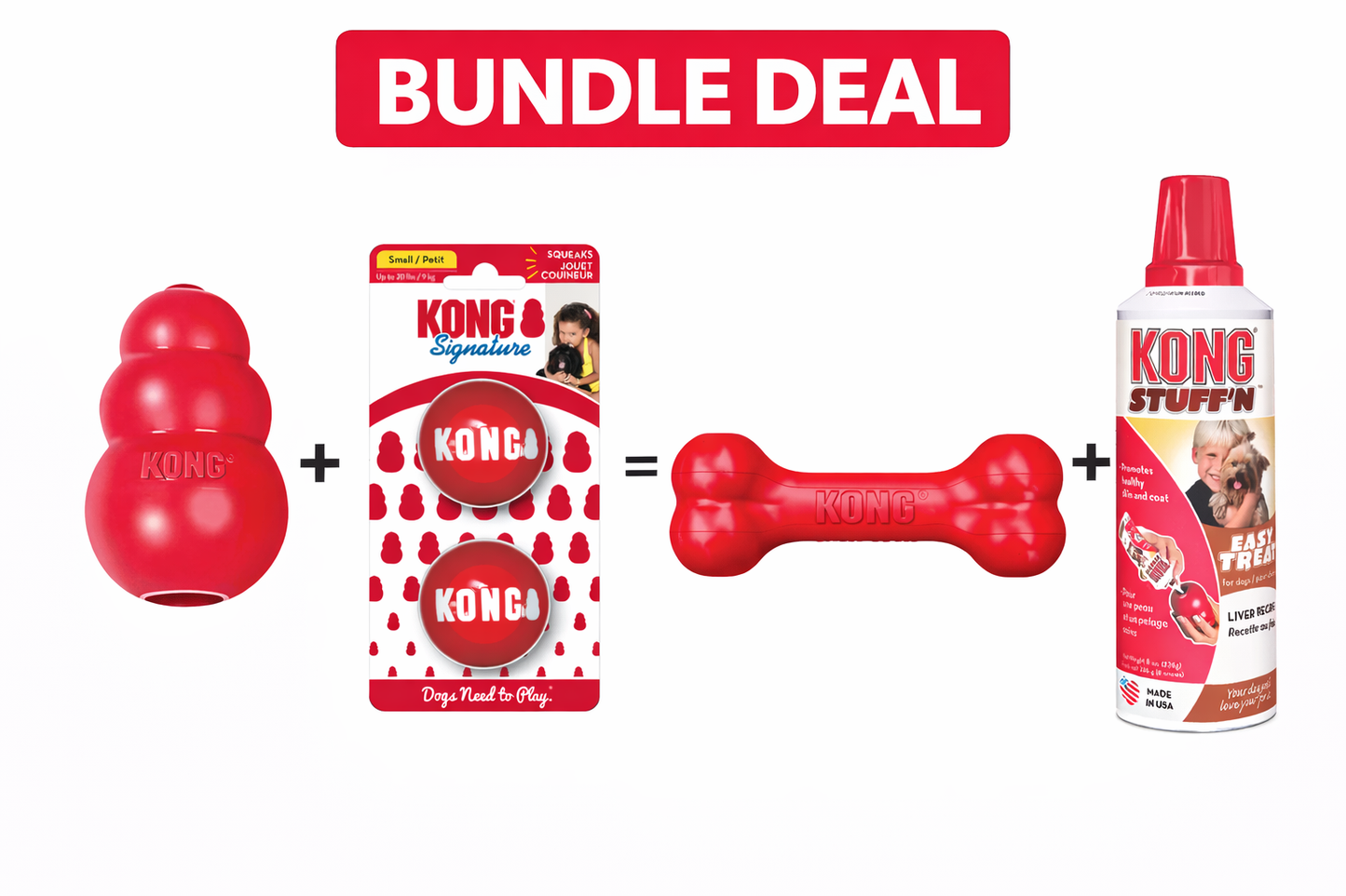 Kong Classic For Small Dogs Play and Fetch Pack