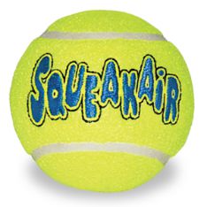 KONG AirDog Medium 6 Pack non-abrasive squeaky tennis balls