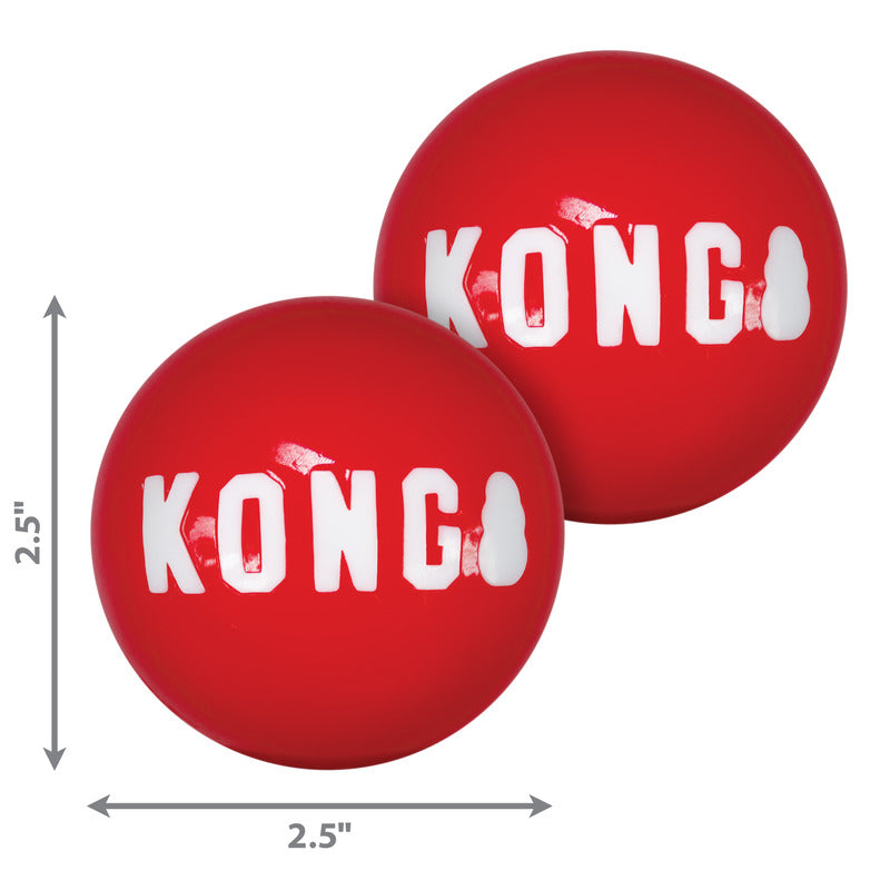 KONG Dog Signature Balls 2pk Medium