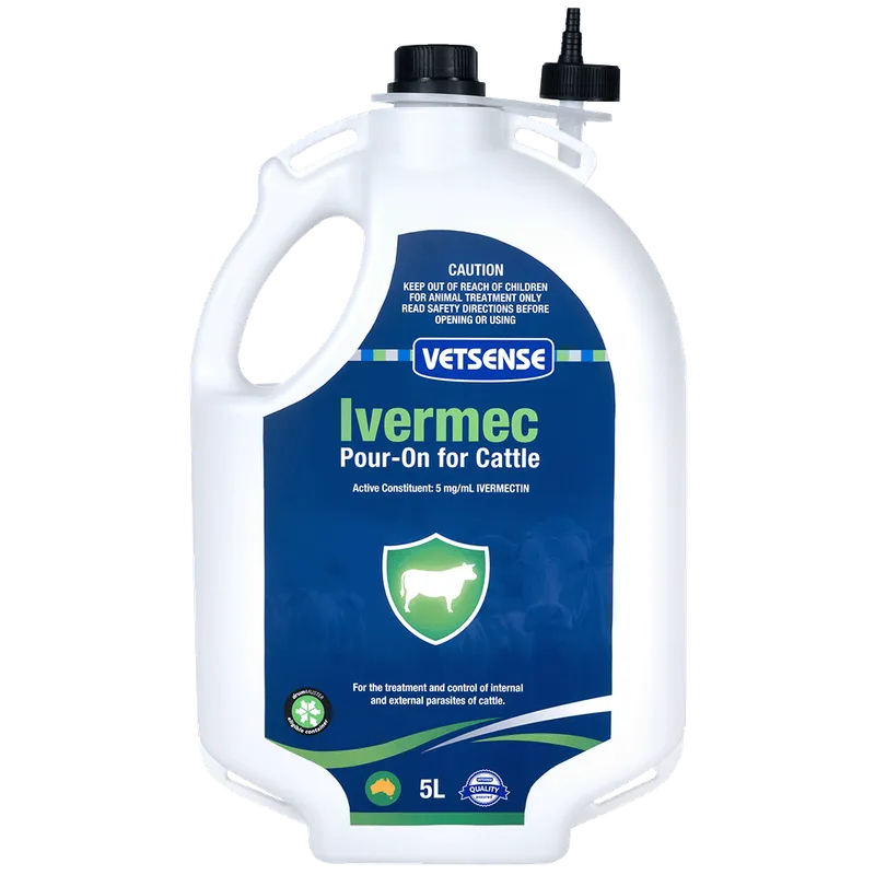Vetsense Ivermec Pour-On 5L For Cattle ivermectin cattle pour-on Australia
