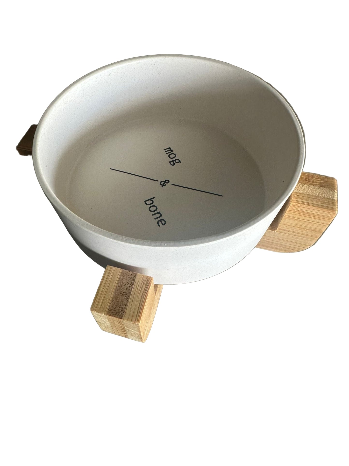 Mog and Bone Single Cat Bamboo Bowl Natural