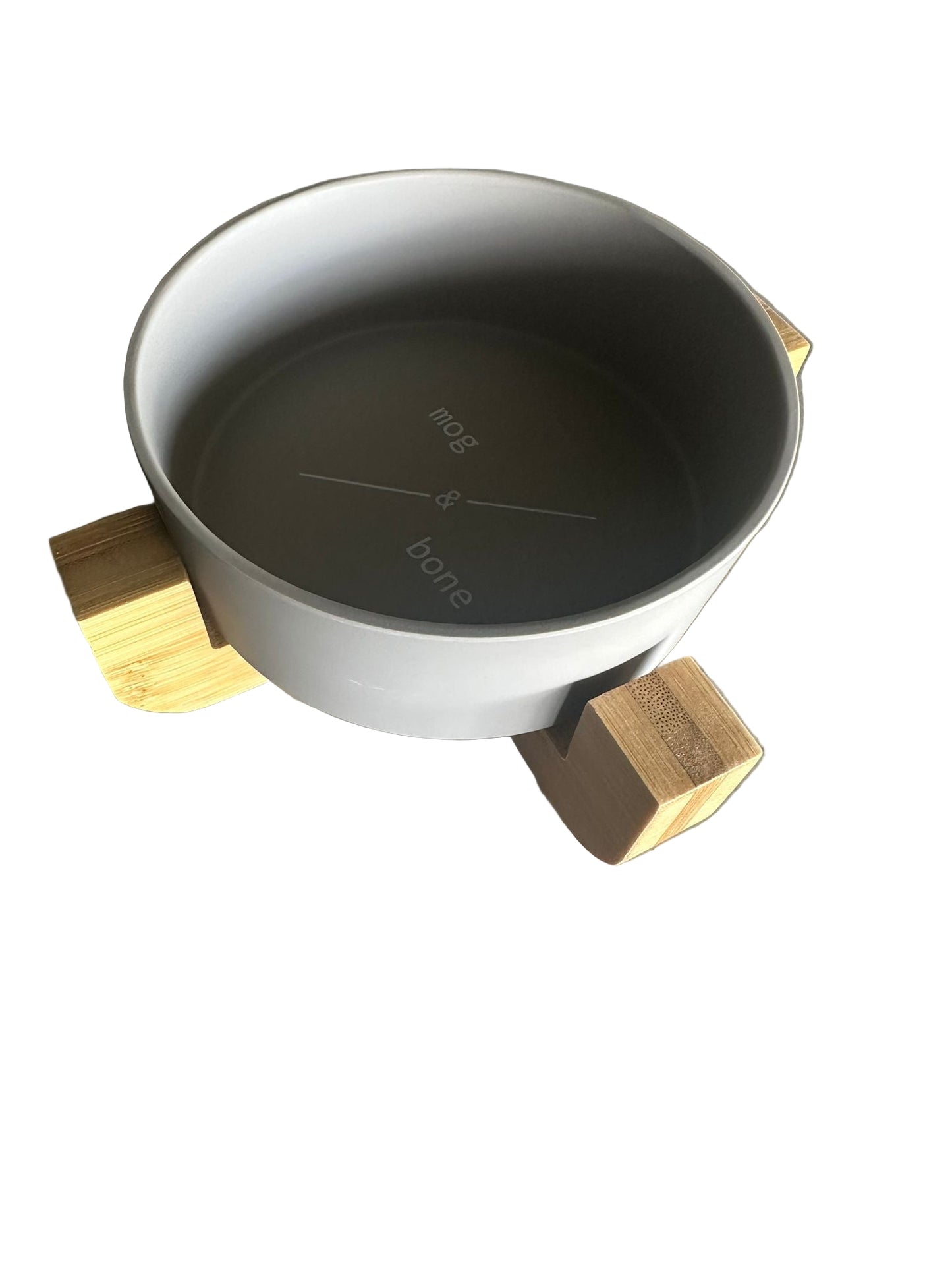 Mog and Bone Single Cat Bamboo Bowl Mocca