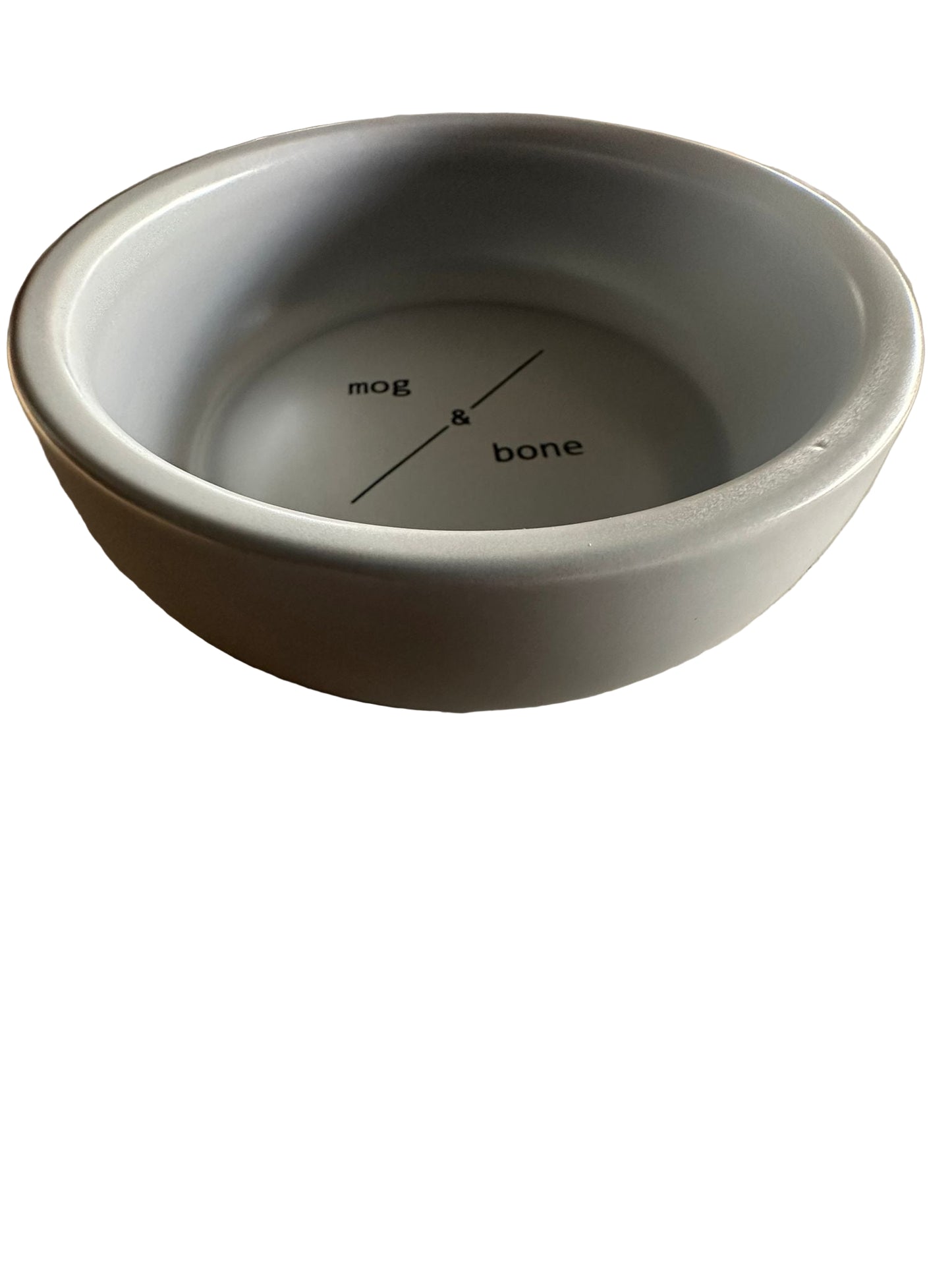 Mog and Bone Ceramic Handmade Cat Bowl - Cool Grey