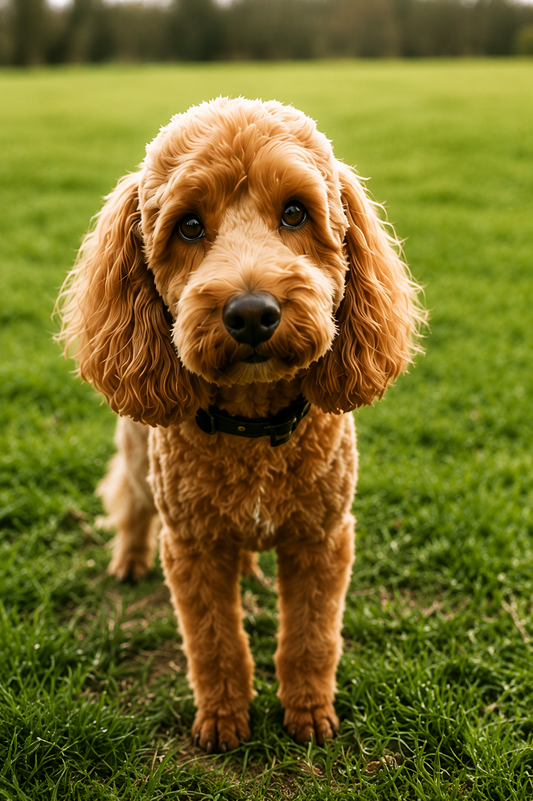 Collection of small and medium dog breeds playing with genuine KONG toys in Australia
