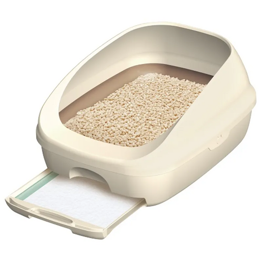 Absorbent cat litter pads used in a dual layer cat litter system