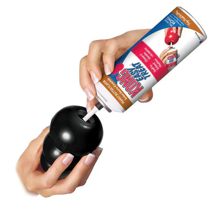 Stuffed KONG toy with dog-safe enrichment fillings and treats