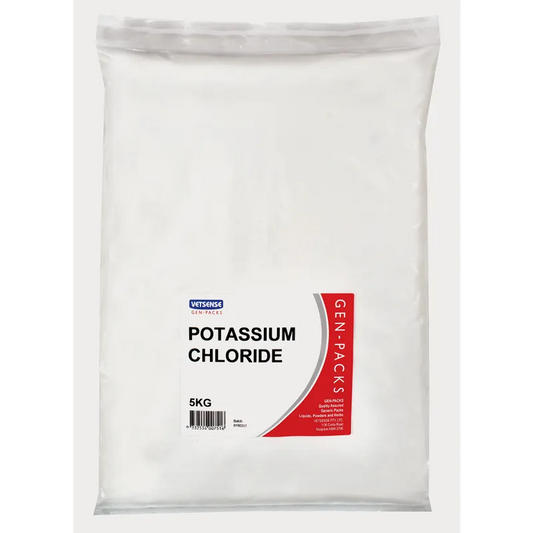 Horse electrolyte supplements including Gen Pack Potassium Chloride Australia