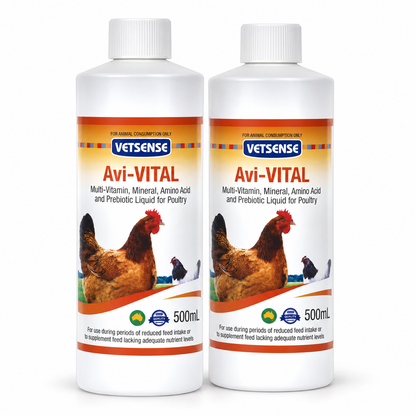 Vetsense Avi-VITAL 500mL 2 Pack poultry vitamins