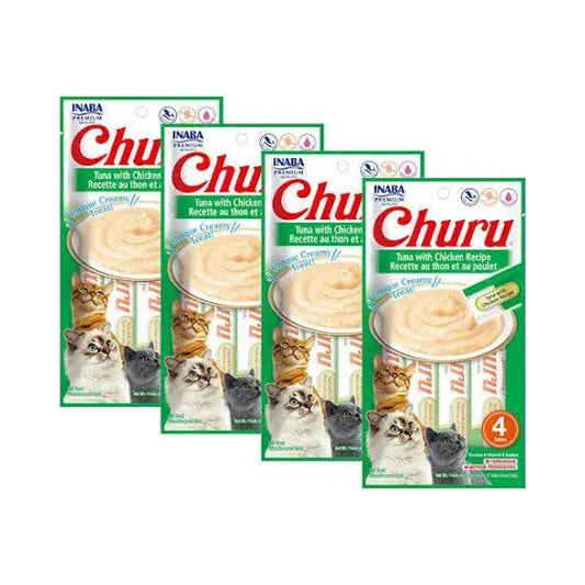 INABA CHURU PUREE Tuna with Chicken Cat Treat 6 Pack