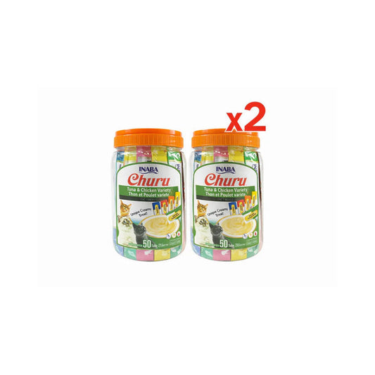 Inaba Churu Tuna and Chicken Variety Pack 100 Tubes