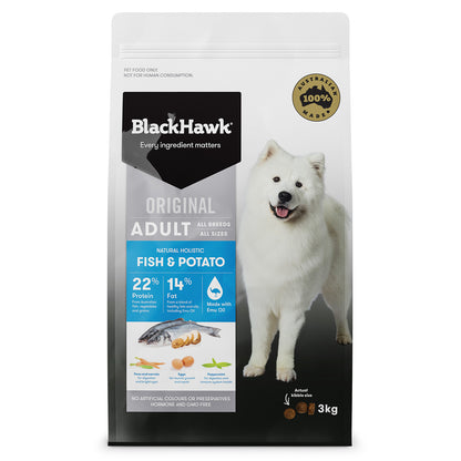 BLACKHAWK Adult Fish and Potato Dog Food
