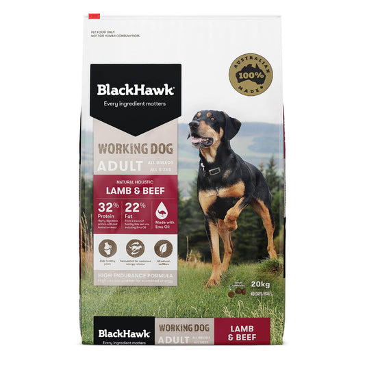 Black Hawk Working Dog Lamb & Beef 20kg