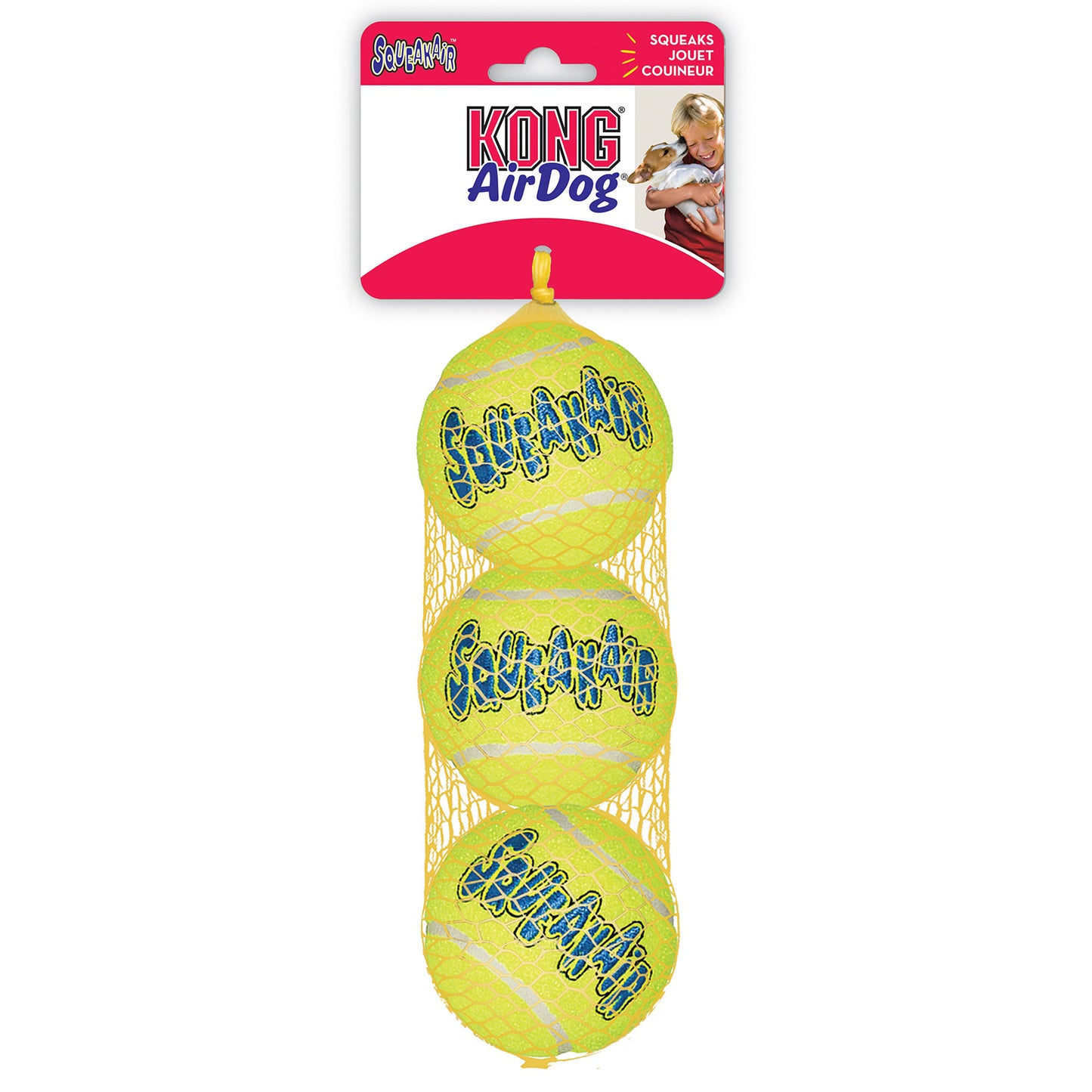 KONG AirDog Squeaker Balls Medium 3 Pack