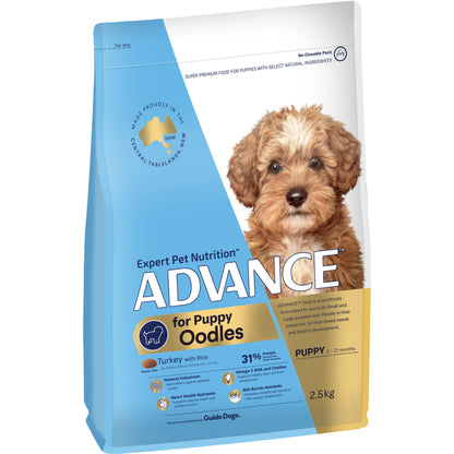 ADVANCE Puppy Oodles Turkey and Rice Dry Dog Food 2.5kg Australian made