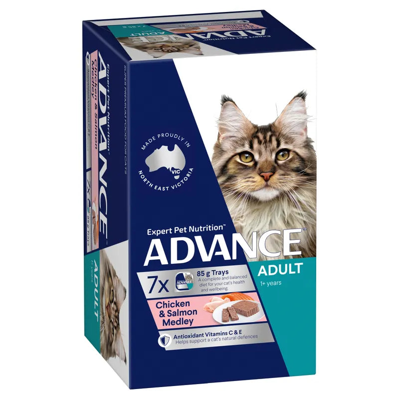 Advance Adult Chicken & Salmon Medley Wet Cat Food 7 x 85g