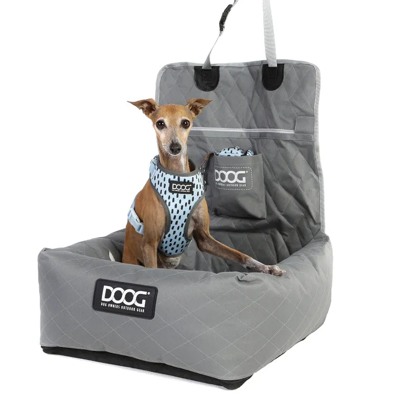 DOOG Dog Car Seat Grey (Small to Medium Breeds)
