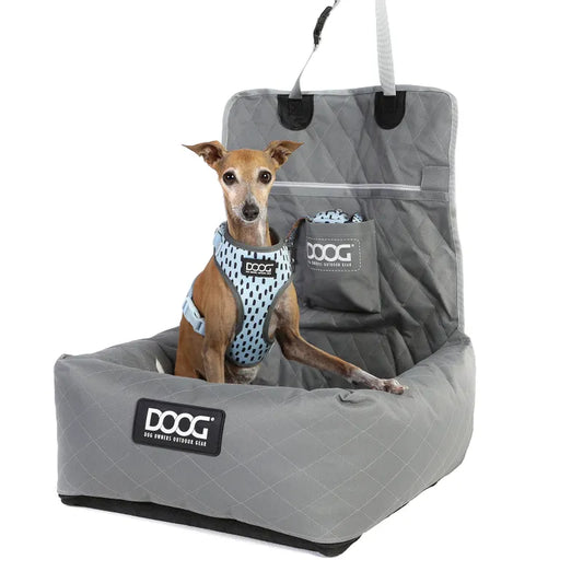 DOOG Dog Car Seat Grey (Small to Medium Breeds)