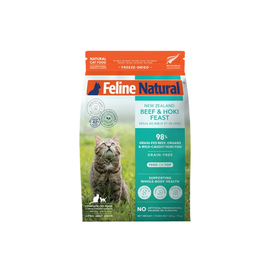Feline Natural Beef & Hoki Freeze-Dried Cat Food 320g