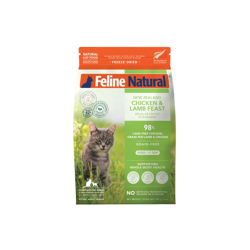 Feline Natural Chicken & Lamb Freeze-Dried Cat Food 320g