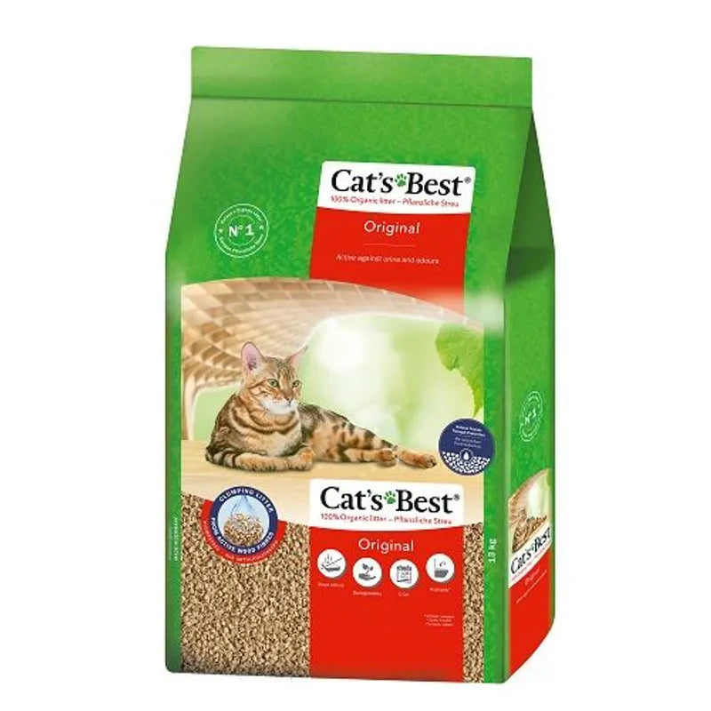 Cats Best Original Cat Litter Clumping For Odor Control 30L / 13KG