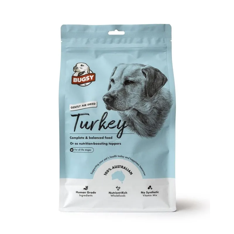 Bugsy's Gently Air Dried Turkey Dog Food 3.5kg