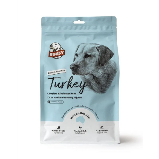 Bugsy's Gently Air Dried Turkey Dog Food 3.5kg