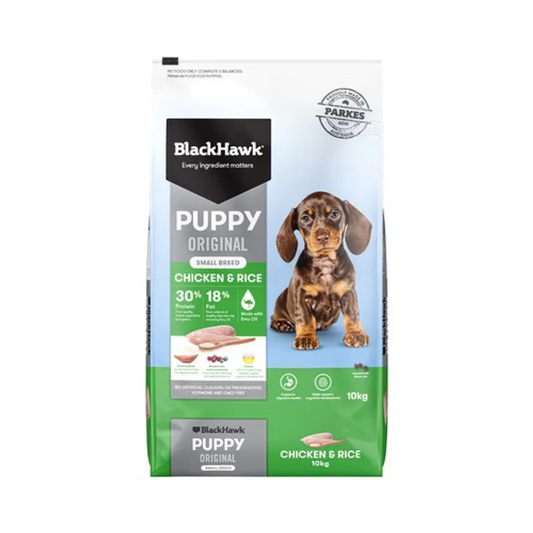 Black Hawk Puppy Small Breed Chicken & Rice 3kg premium Australian dry dog food for small breed puppies
