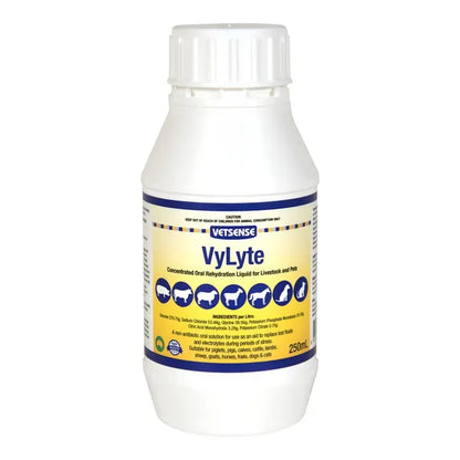 2 pack Vetsense Vylyte oral rehydration liquid 250mL