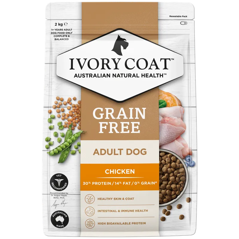 Ivory Coat Grain Free Adult Lamb and Kangaroo Dog Food 2kg premium Australian dry dog food