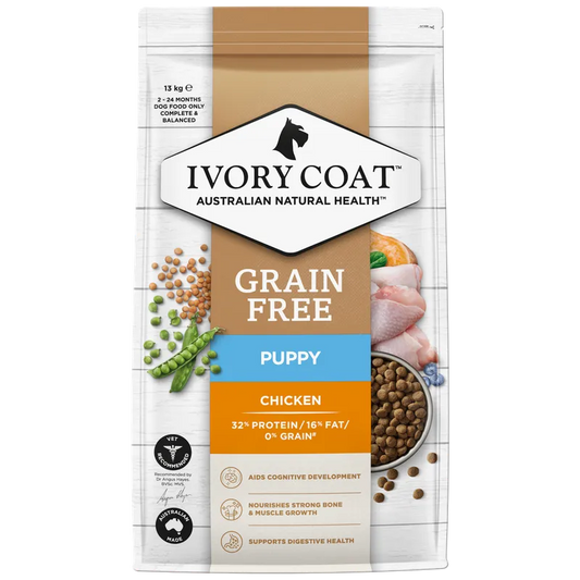 Ivory Coat Grain Free Puppy Chicken Dog Food 13kg Australian made dry puppy food for healthy growth