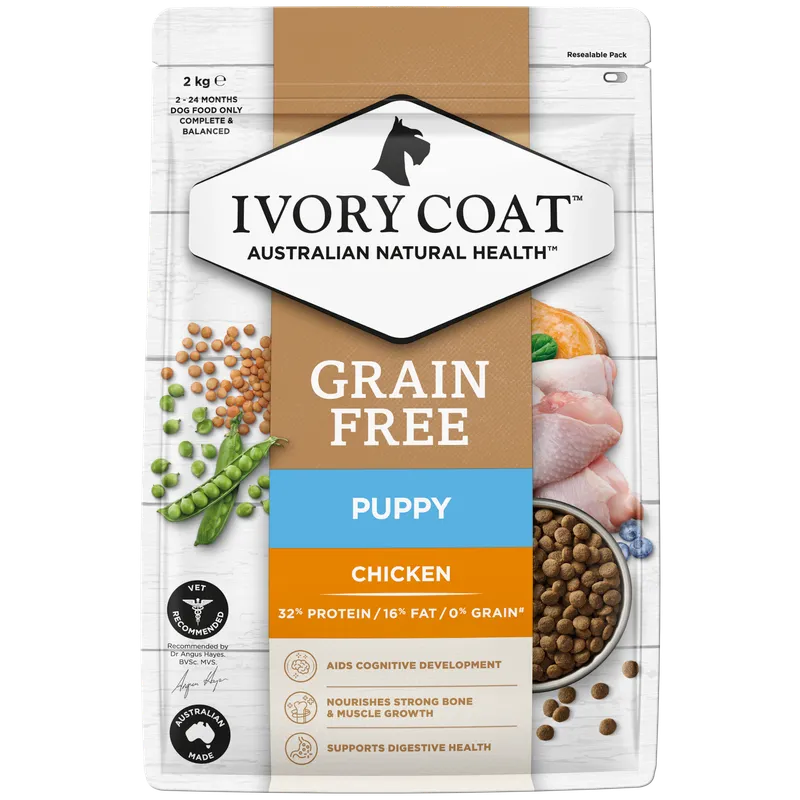 Ivory Coat Grain Free Puppy Chicken Dog Food 2kg premium Australian dry puppy food