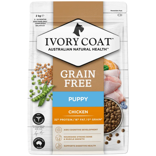 Ivory Coat Grain Free Puppy Chicken Dog Food 2kg premium Australian dry puppy food