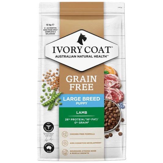 Ivory Coat Grain Free Large Breed Puppy Lamb Dog Food 13kg premium Australian dry puppy food for large breed puppies