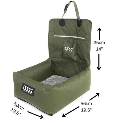 DOOG Dog Car Seat Green (Small to Medium Breeds)