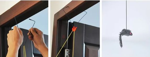 Door Hanging Retractable Mouse Toy