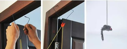 Door Hanging Retractable Mouse Toy