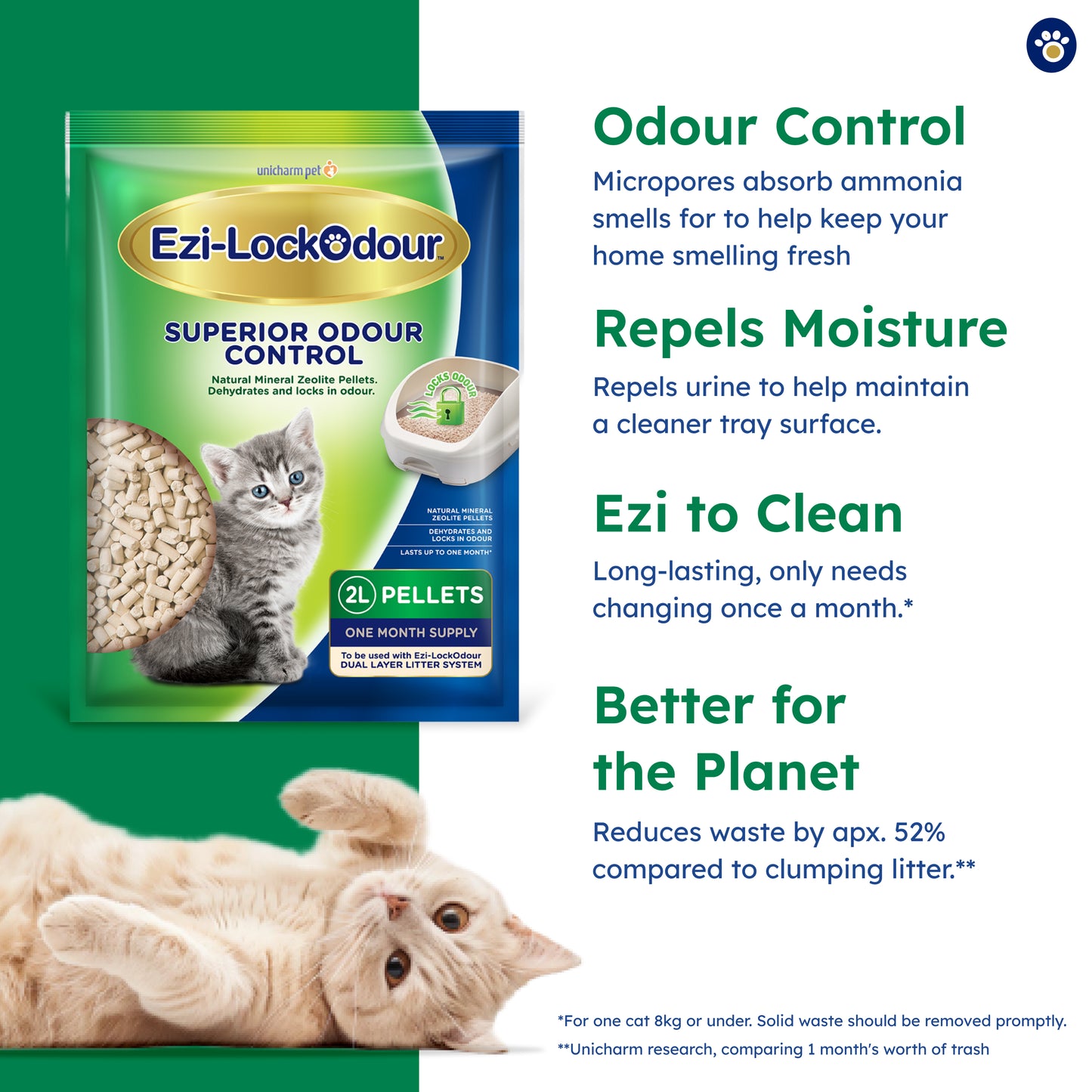 Ezi-LockOdour Zeolite Cat Litter Pellets 5 Pack Bundle – Natural Odour Control