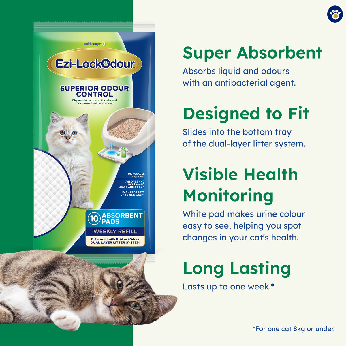 Ezi-LockOdour Cat Litter Pads 30 Pack Bundle – Absorbent Odour Control