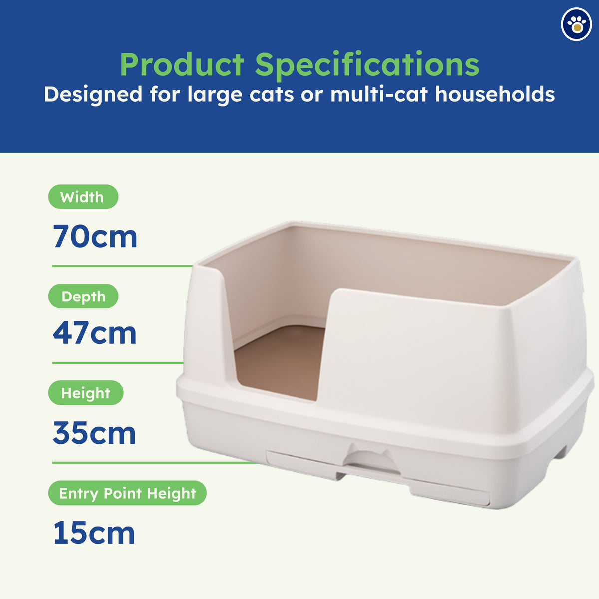 Ezi-LockOdour XL Cat Litter System – Advanced Odour Control Litter Box