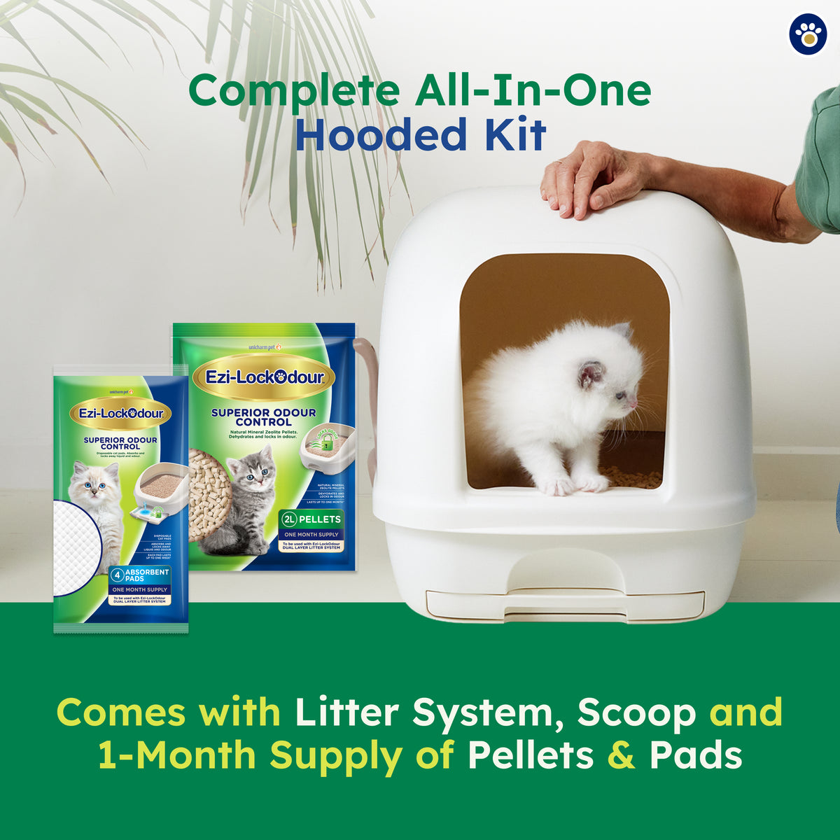 Ezi-LockOdour Hooded Dual Layer Cat Litter System