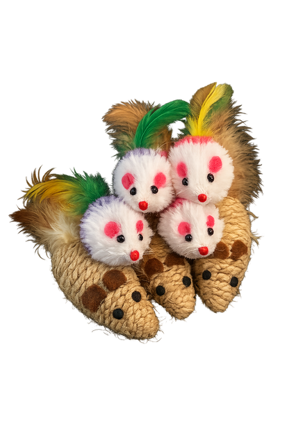 Free plush mouse cat toy bonus gift with Inaba Churu cat treats