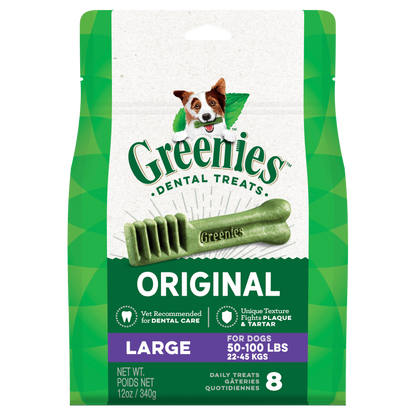 GREENIES Original Dental Large Dental Dog Treats 8 pack