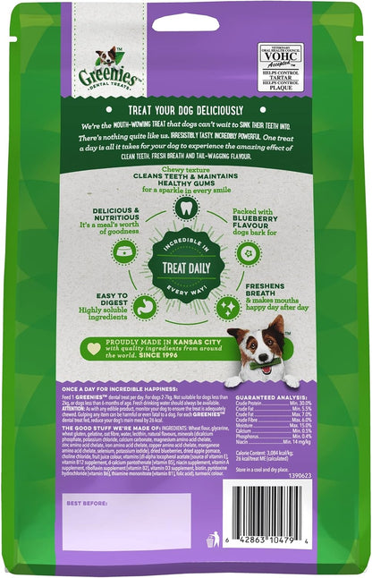 Greenies Dog Blueberry Treat Pack Teenie 340 g