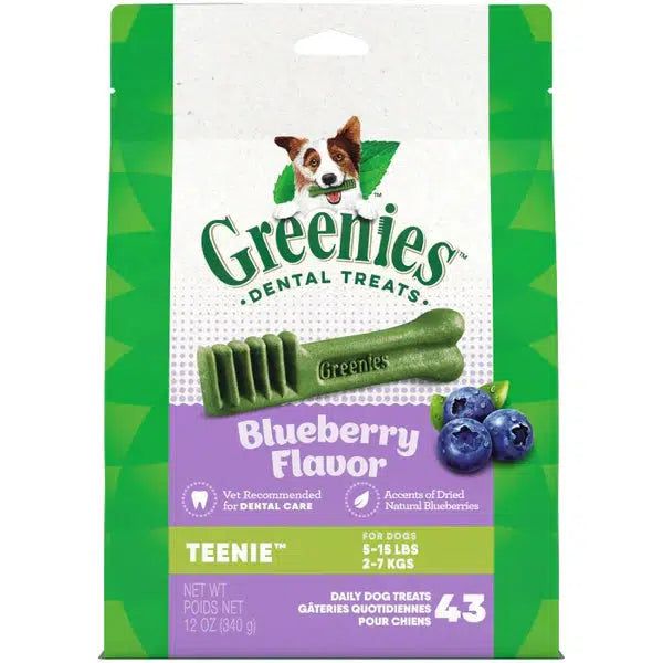 Greenies Dog Blueberry Treat Pack Teenie 340 g