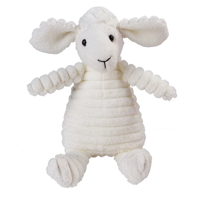 Squeaky Soft Corduroy Dog Toy's Sheep, Dog, Donkey