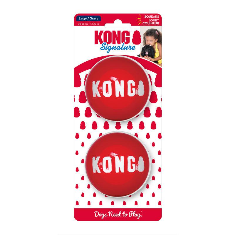 KONG Dog Signature Balls 2pk Large
