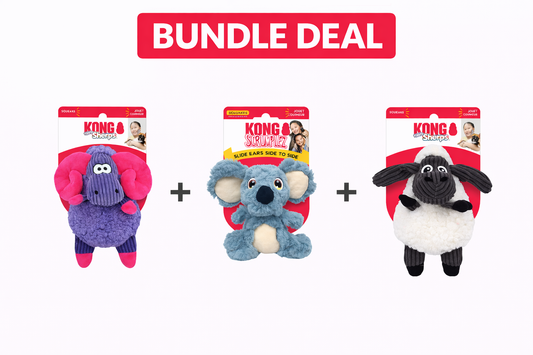 KONG Floofs Plush Dog Toy 3 Pack – Sheep, Koala & Ram
